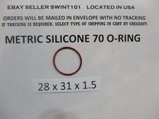 28mm ID x 31mm OD x 1.5mm thick SILICONE O-ring. Quan 1.