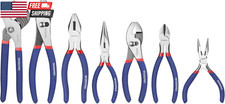 7-Piece  Pliers Set with Groove Joint, Long Nose, Slip Joint, Linesman, and Diag