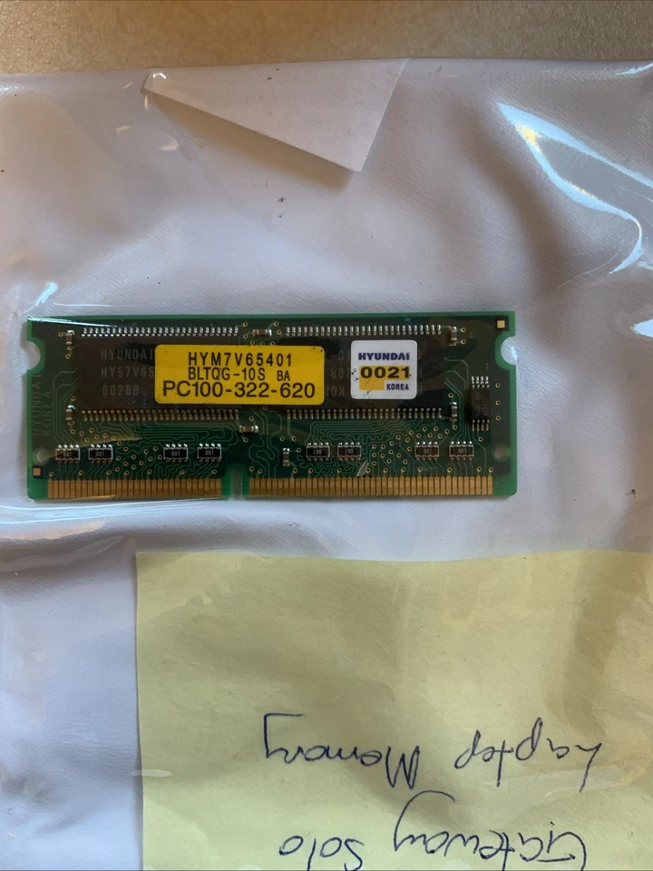 HYUNDAI 32MB PC-100-322-620 HYM7V65401 Laptop Memory RAM - Image 2 of 2