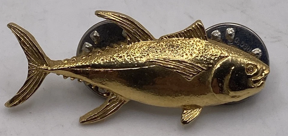 Lote de prendedores de peltre de pesca deportiva GG Harris de colección Foto 4 de 4