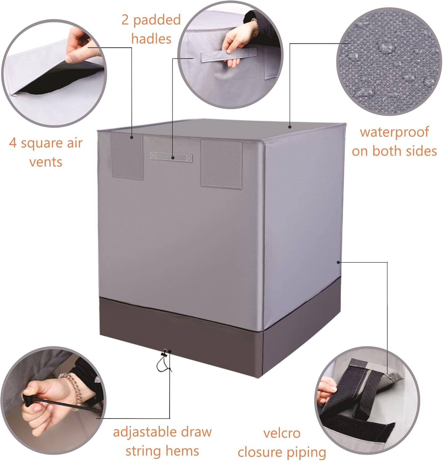 - Extra Thick Air Conditioner Cover for Outside Units - Durable Winter, Waterpro