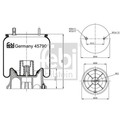 FEBI BILSTEIN Luftfederbalg 45790