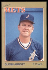 1988 Grand Slam Jackson Mets GLENN ABBOTT RC METS PITCHING COACH