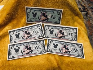 1997 Disney Dollars Mickey $1 Uncirculated Bills
