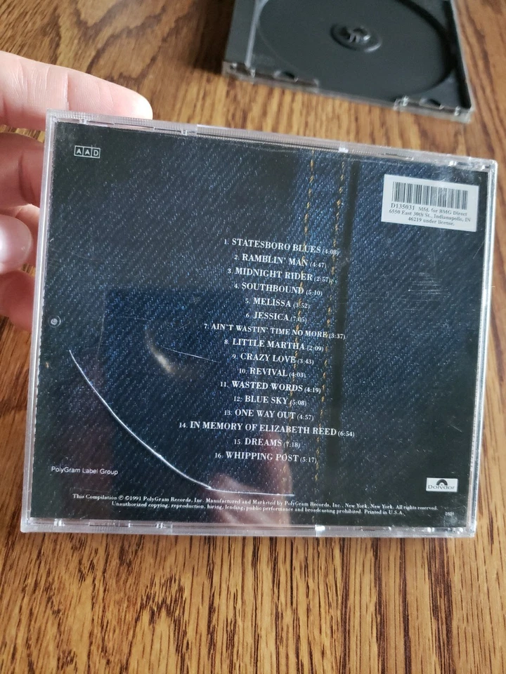 The Allman Brothers Band - A Decade Of Hits 1969-1979 Music CD 1991 Polygram New - Image 3 of 3