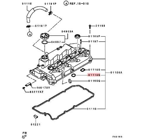 Rocker Cover Gasket for Mitsubishi NATIVA PAJERO SPORT KG4W MK2 2.5D - Picture 2 of 6