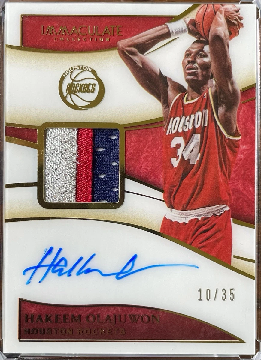 Panini Hakeem Olajuwon Basketball Autographed Sports Trading Cards