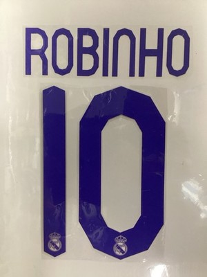 Maillot Real Madrid 2007-2008 Domicile - N°10 ROBINHO - Adidas - Taille XL (état Moyen)