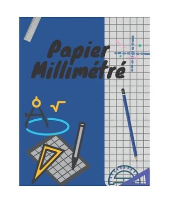 Papier Millimétré: Cahier de papier millimétré noire lignes avec 120 pages d