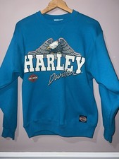 VINTAGE 1990's HARLEY DAVIDSON double sided V STITCH CREWNECK SWEATSHIRT medium