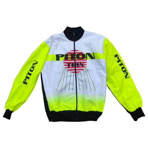 Snape Trix Vintage 90S Veste Tracktop Cycliste Coupe-Vent Jaune Fluo TAILLE S - Photo 2 sur 9