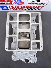 Sbc Chevy Vintage Edelbrock B10 Blower Intake Manifold 671 871 S Hot Rod Gasser Sbc Chevy Vintage Edelbrock B10 Blower Intake Manifold 671 871 S Hot Rod Gasser