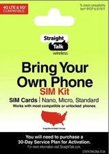 Straight Talk 3-in-1 Sim Card Kit,KeepYour Own Phone,Verizon Compatible,2025 New