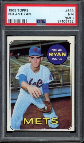 1969 Topps #533 Nolan Ryan PSA 7 (MC) Vintage HOF Baseball Card (8782)
