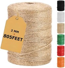 Natural jute twine bulk rope cord for crafts gardening and gift wrapping