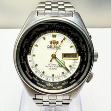 Orient 469ee6-71 Automatic 21-jewels World Timer Watch 5 Bar
