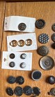 Metal Vtg & Antique Buttons Military 2 Layer Mother Of Pearl Elvis Eagles — photo 10