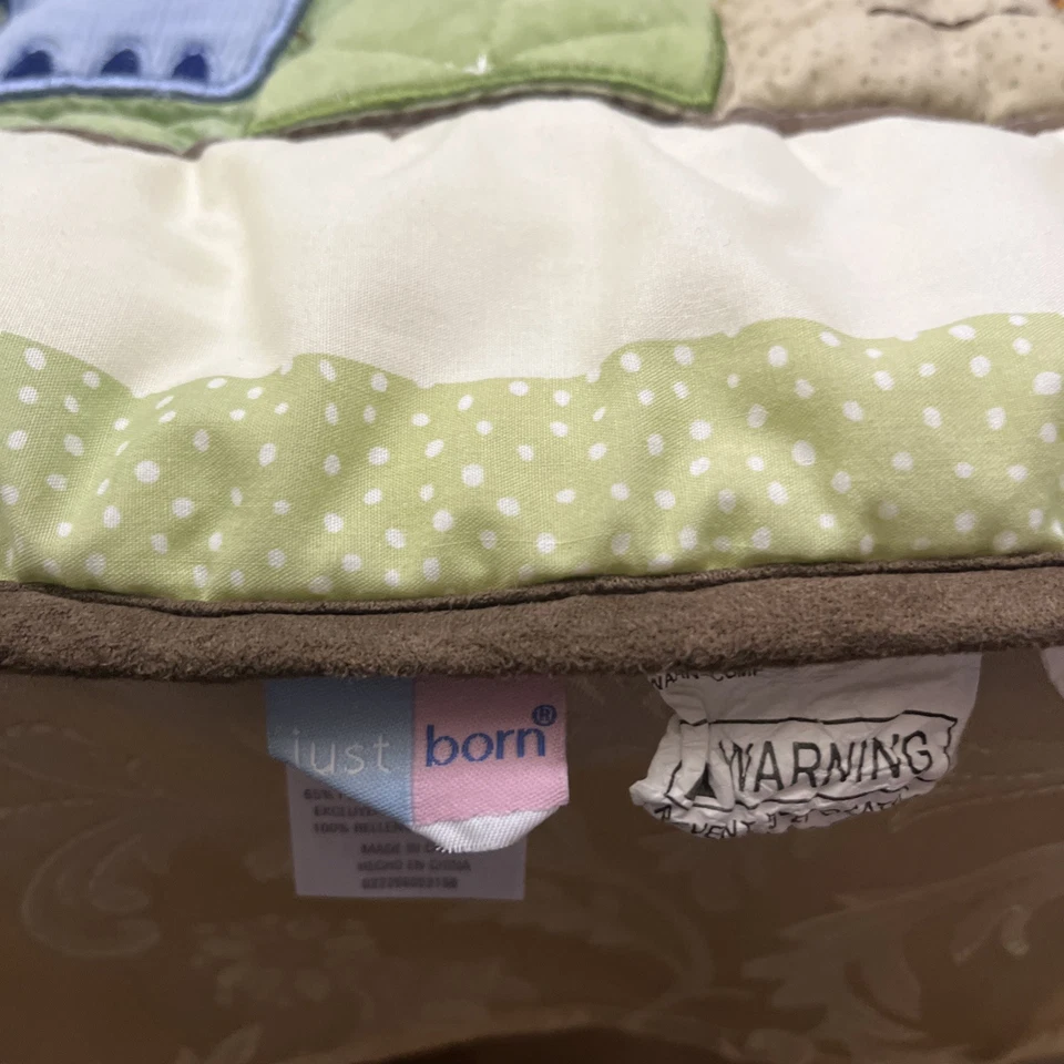 Just Born Baby Quilt Safari Animals Patchwork Baby Blanket 39”x31” - Image 3 of 4