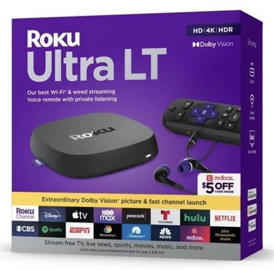 2024/2025-Roku Ultra LT Streaming Device 4K/HDR/Dolby Vision & Voice Remote New*