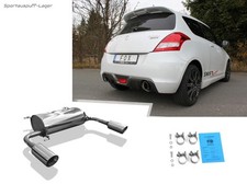 Fox Duplex Sportauspuff Suzuki Swift Sport 4 FZ NZ von 11 je 100mm doppelwandig