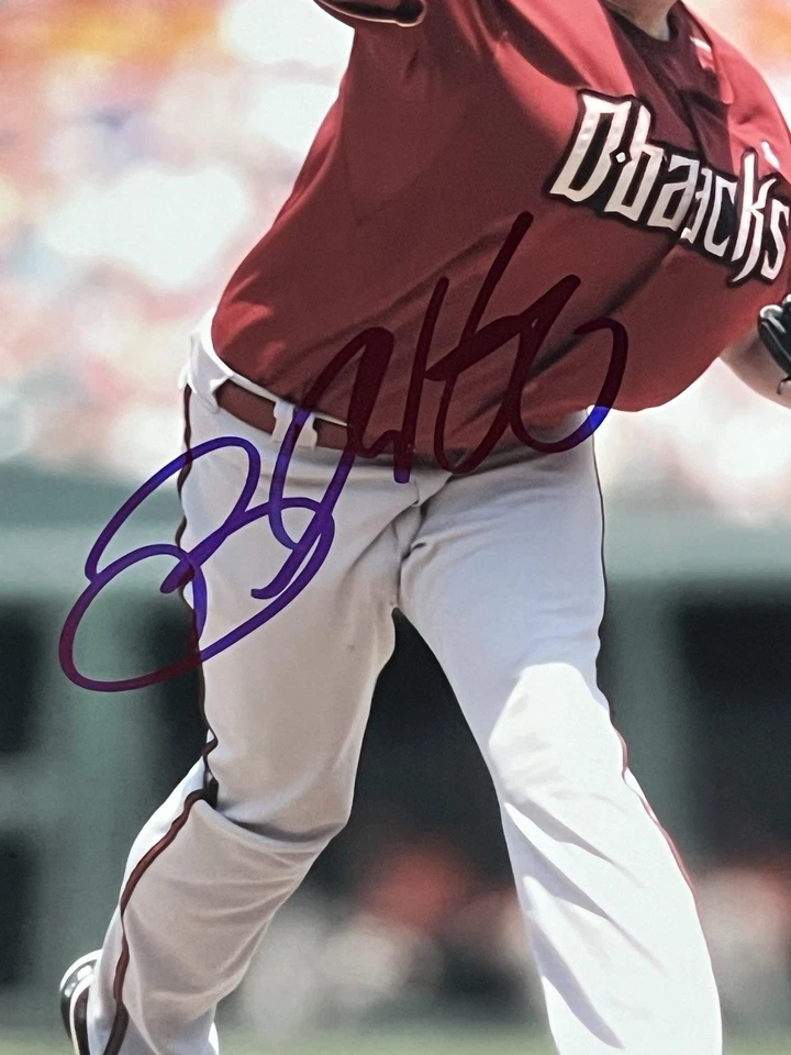Foto autografiada firmada por Brandon Webb de 8x10 Arizona Diamondbacks certificado de autenticidad PSA Foto 2 de 3