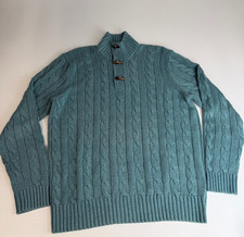 Vintage Ralph Lauren Sweater Men Extra Large Silk Cable Fisherman Jumper Work Ex