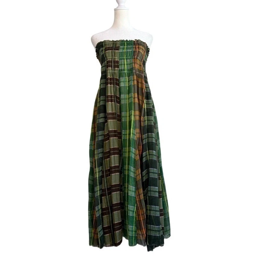 Free People Lausanne Convertible Maxi Skirt XS Plaid Grunge Boho Granola
Opens in a new window or ta