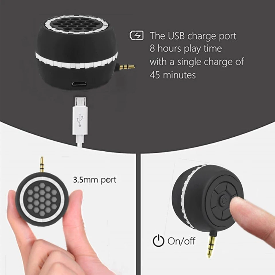 Altavoz Portátil Leadsound, Cristal 3W 27mm 8Ω Mini Altavoz Inalámbrico con 3.5mm Foto 4 de 4