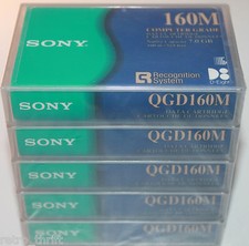 Sony 160M QGD160M 5 x Blank Data Cartridge 7 GB Each NEW Computer Grade 524 ft