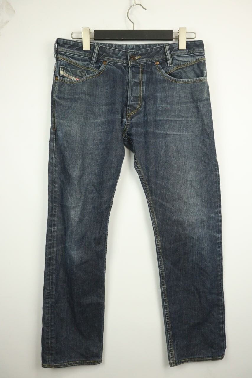 DIESEL IAKOP Denim Wash 0088Z REGULAR SLIM TAPERED Jeans W32 L32 Button Fly