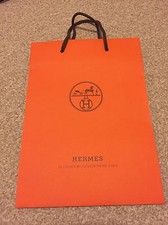 Authentic Hermes orange MEDIUM carrier bag (perfect for wrapping gifts!!)