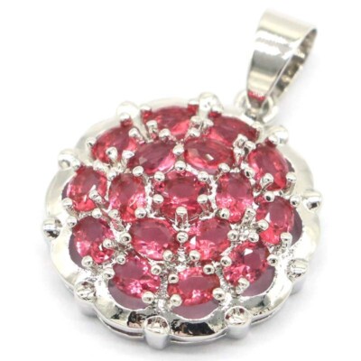 Kaufen Sie 2 erhalten Sie 1 gratis 5g 925 MASSIVES STERLINGSILBER Anhänger rosa Turmalin Damen