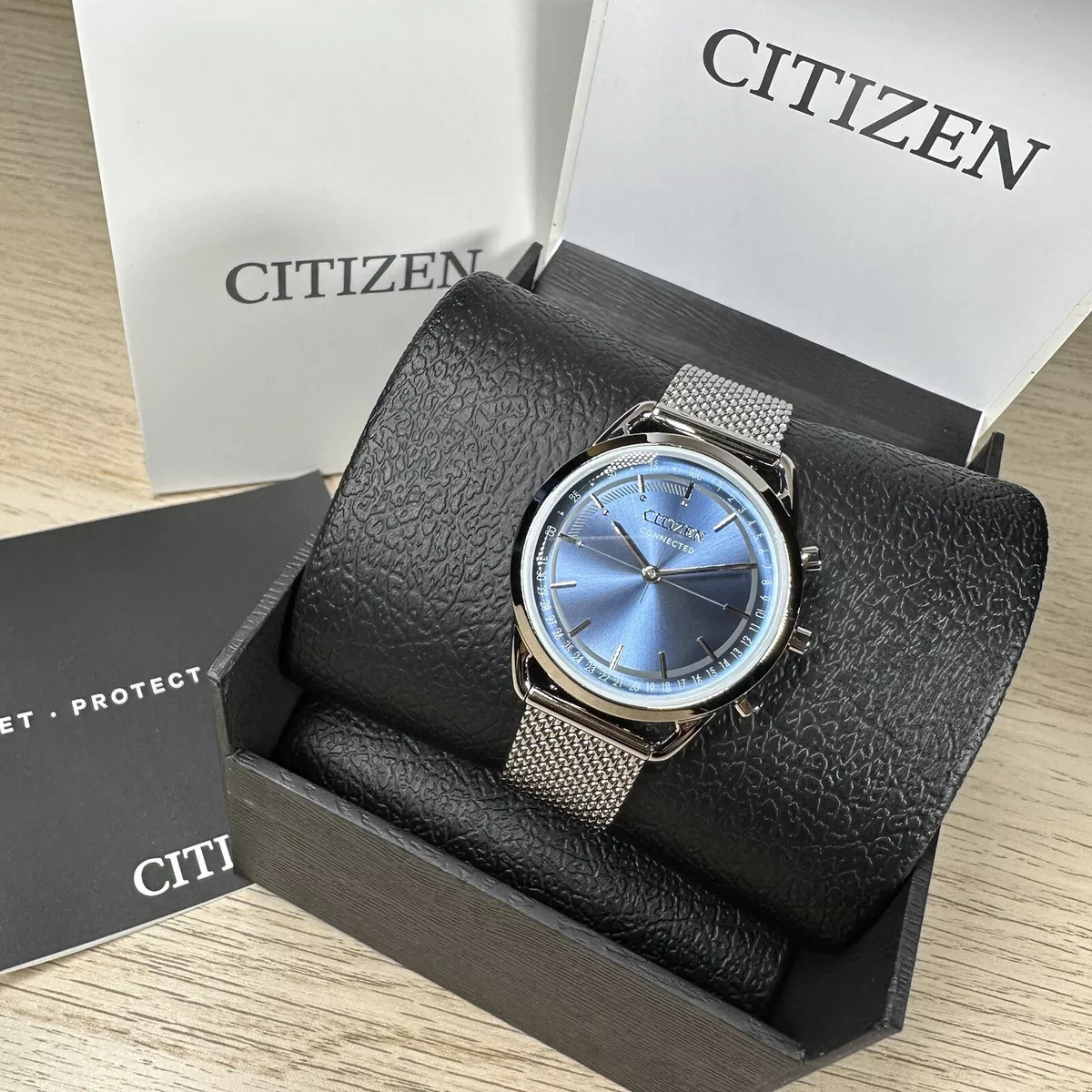 NEW Citizen Connected Women s Silver Tone Milanese Band 36mm Watch HX0000 59L