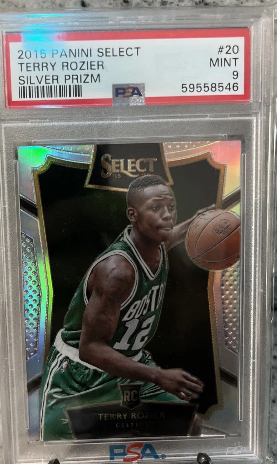 2015-16 Select Terry Rozier Silver Prizm Rookie #20 PSA 9