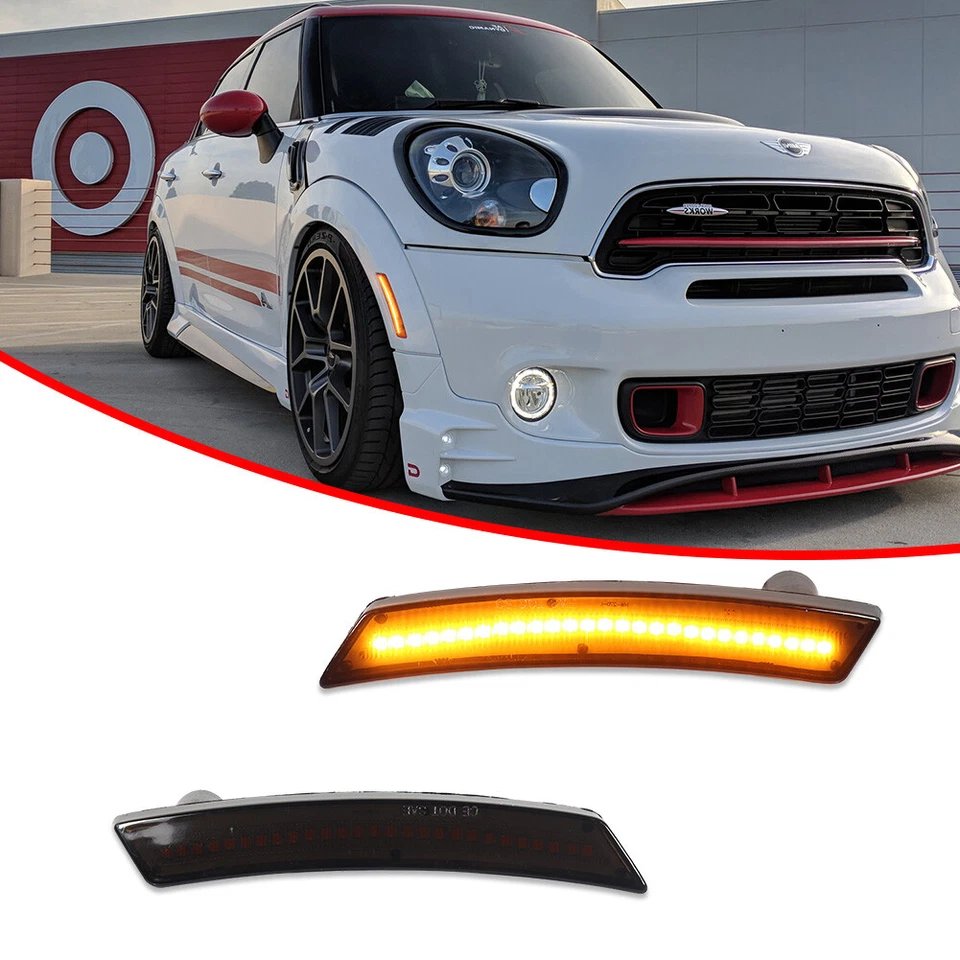 4x For Mini Cooper R55 R56 R57 R58 R59 R60 R61 Front Rear LED Side Marker Lights - Image 2 of 4