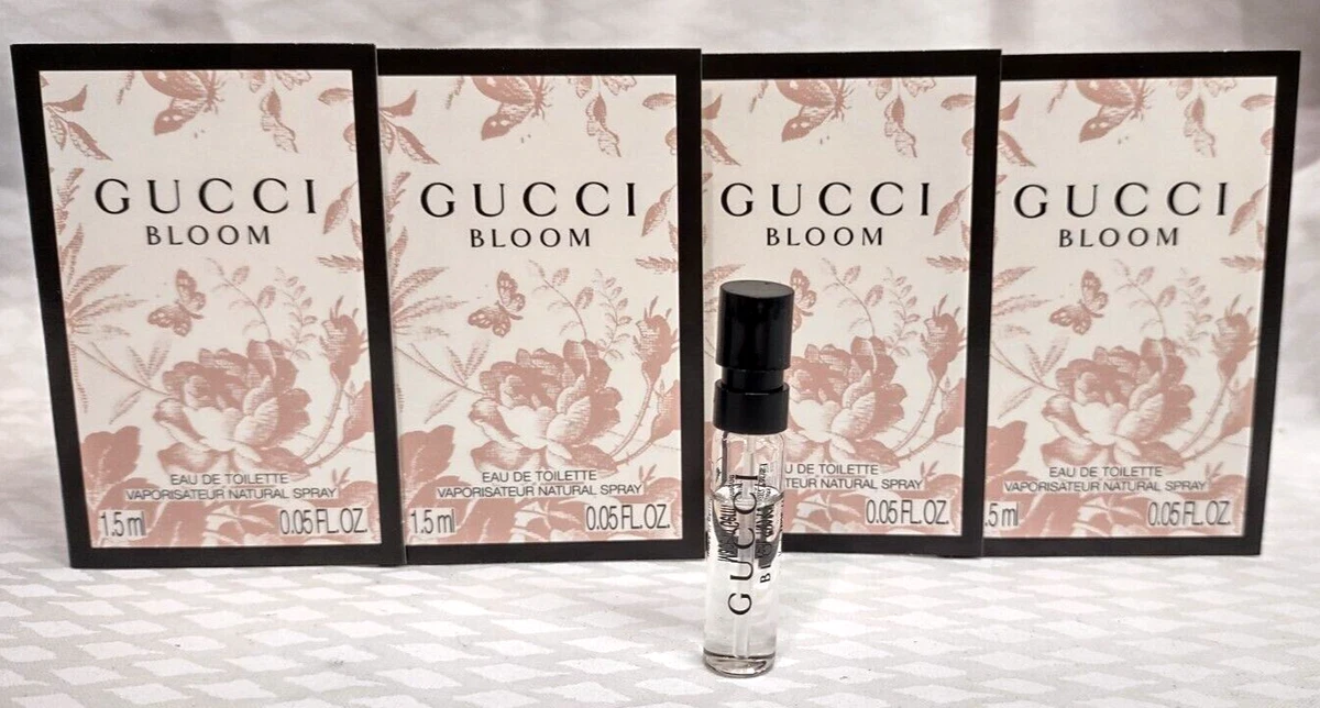 4 x GUCCI BLOOM Eau de Toilette Womens Perfume Fragrance SAMPLES