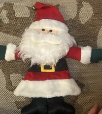 Vintage 1981 Hallmark Hanging Plush Santa Christmas Card Holder Bag Stocking