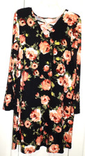 Three Seasons Maternity L long sleeve floral print a-line dress