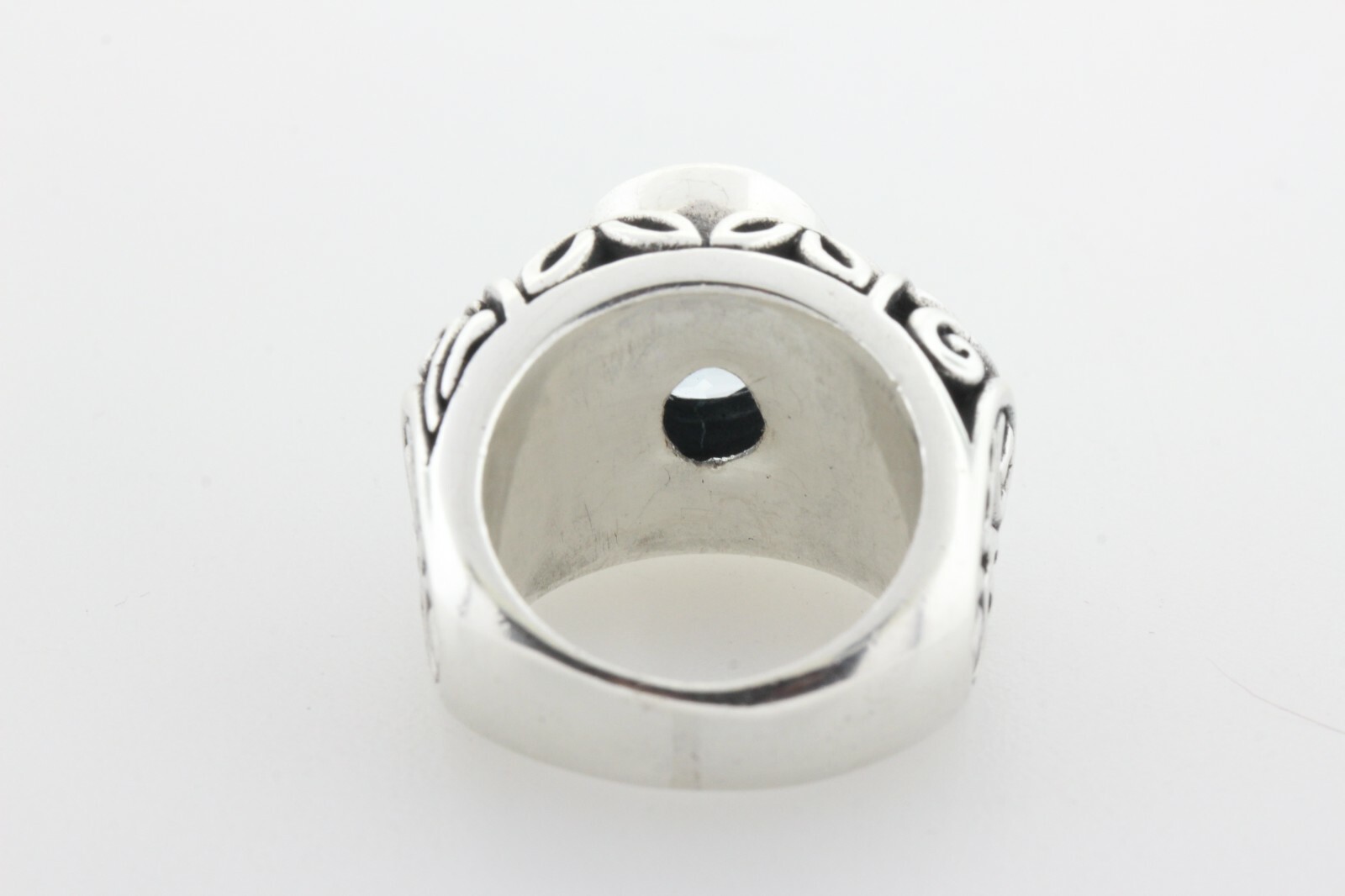 Sterling Silver 925 Textured Scroll Pattern Oval … - image 7