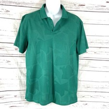 Nike Dri Fit Tiger Woods Golf Polo Men  s Large Green Short Sleeves