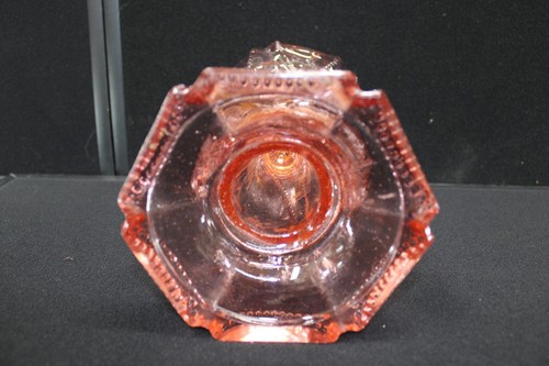 PINK Reproduction Findlay Glass "Queen of Hearts" Oil Lamp {420} - Picture 3 of 7