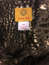 New With Tags $64.00 Brown W/ Leopard Spots Ruby Rd Jacket Size 14