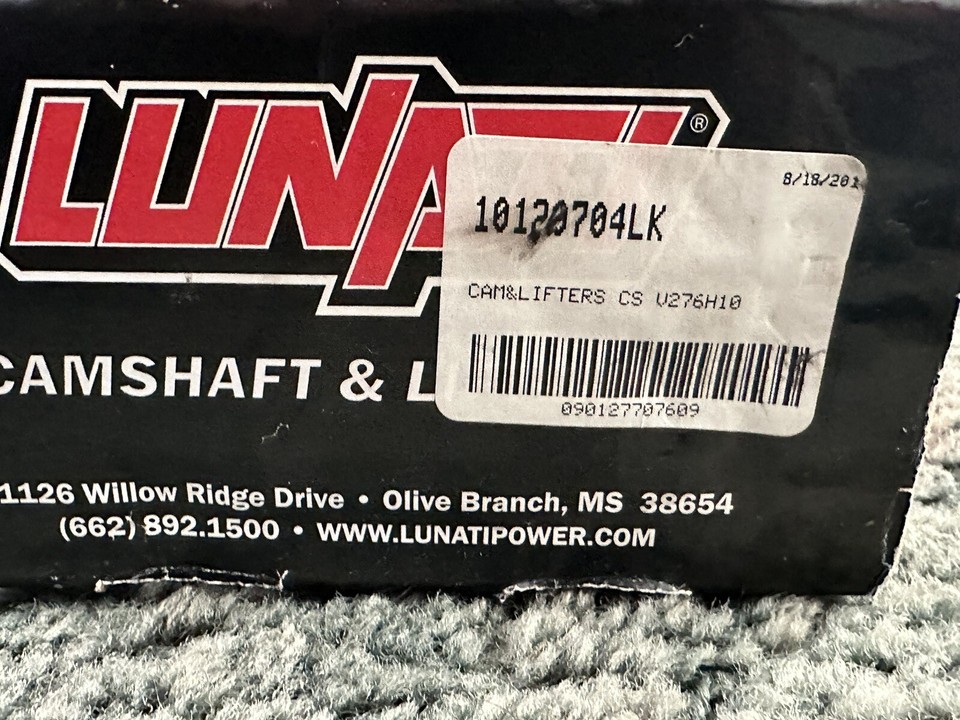 LUNATI Cam & Lifter Kit SBC .504/.525 P/N 10120704LK 788120731966