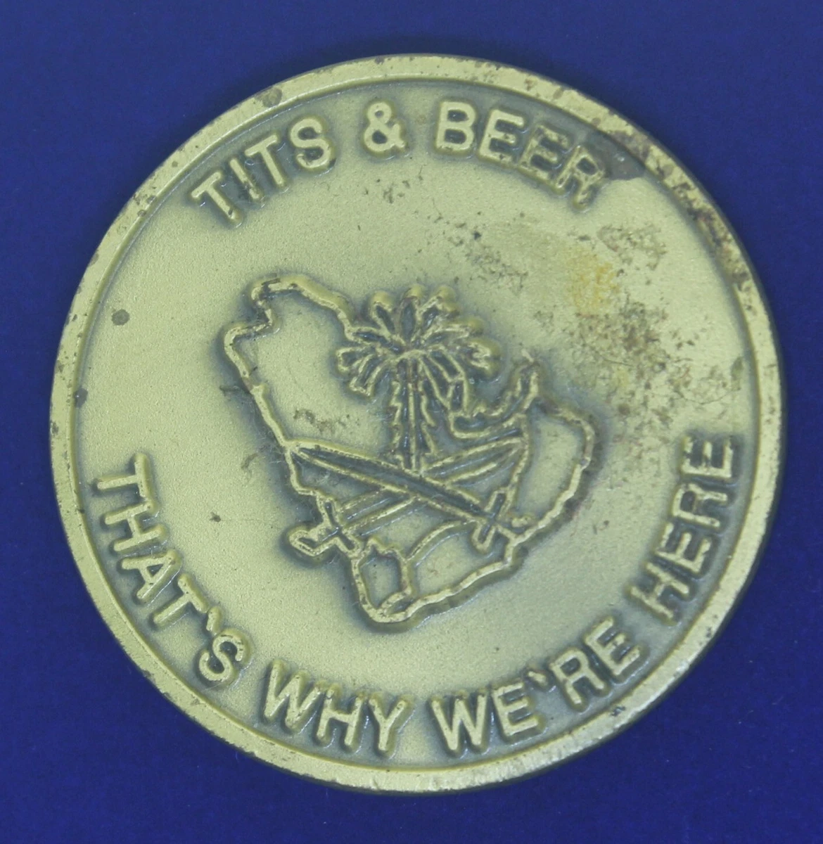 USAF CES Electronic Power Production Tits & Beer Saudi Challenge Coin I |  eBay
