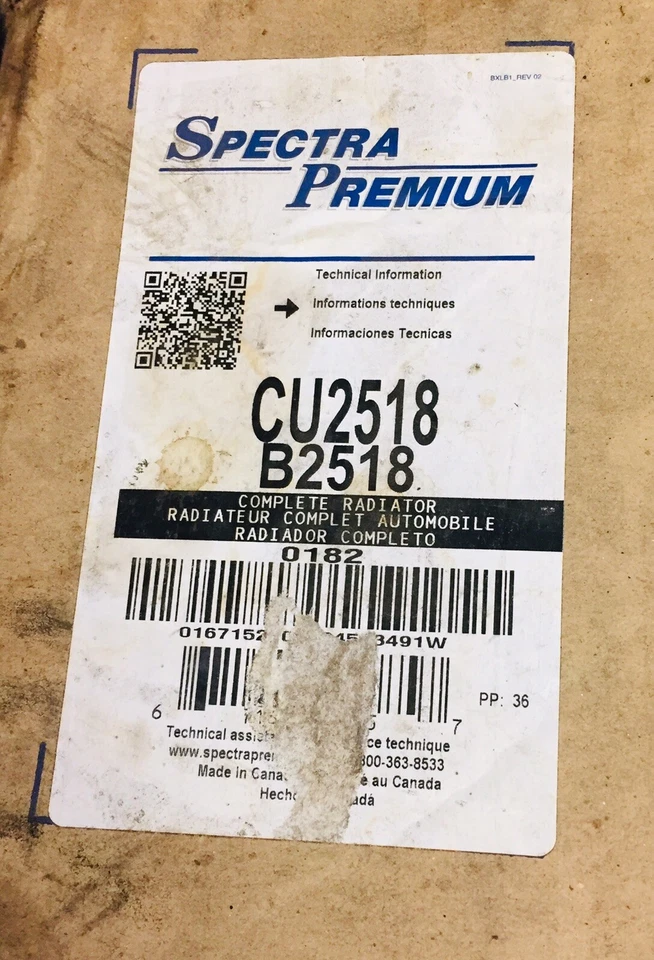 Radiator For 02-05 Chevrolet Cavalier Pontiac Sunfire Spectra Premium CU2518 - Image 3 of 3