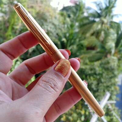 Vintage Parker 75 Fountain Pen 14K G.F. CAP & BARREL -U.S.A.- | eBay