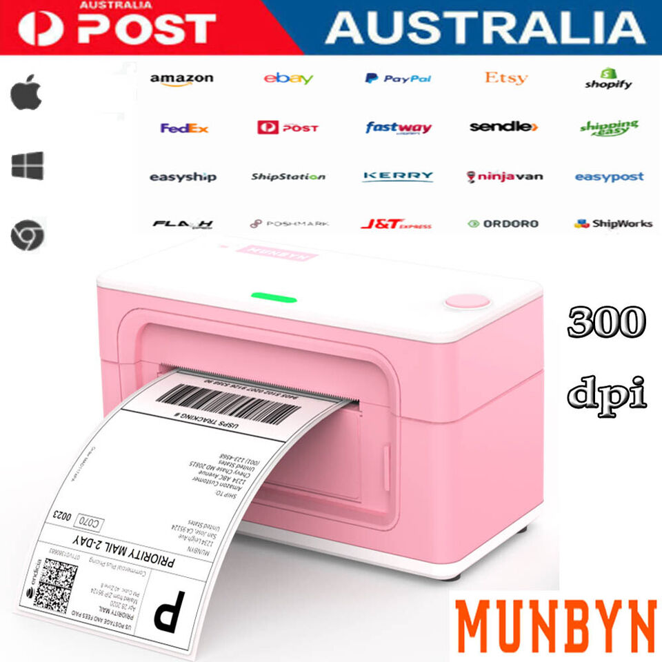 MUNBYN Label Printer Maker Thermal 150*100mm Desktop Shipping Address Barcode