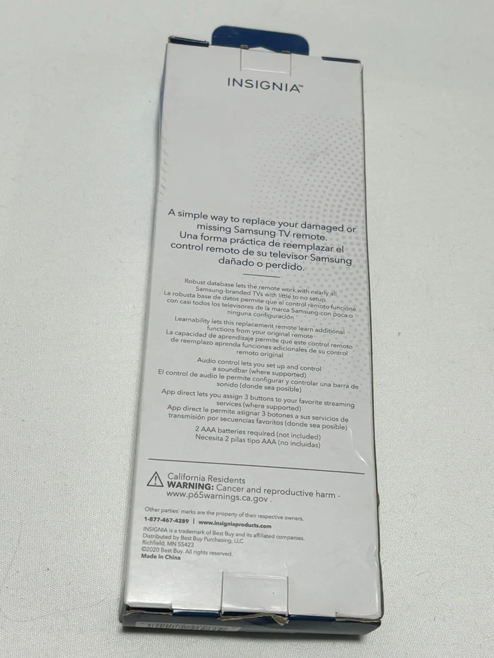 Insignia Replacement Remote for Samsung TVs NS-RMTSAM21 - Image 2 of 3