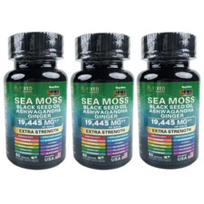 FIXED IN SECONDS Sea Moss Black Seed Oil, Ashwagandha, Turmeric, Ginger 16 in 1