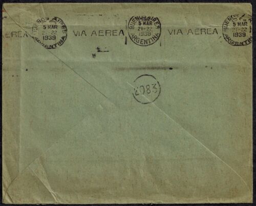 Großbritannien 1939 Zepplin Brief mit KG VI SG 449 1S 4er Block & Sonderstempel - Bild 2 von 2